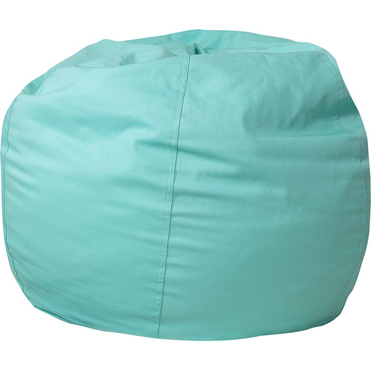 Small Solid Mint Green Bean Bag Chair for Kids and Teens