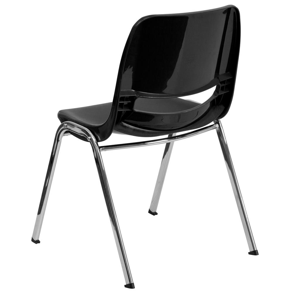 HERCULES Series 880 lb. Capacity Padded Ergonomic Shell Stack Chair with Metal Frame