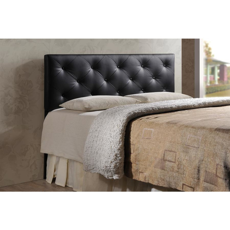 Skyline DecorBaltimore Modern and Contemporary Full Black Faux Leather