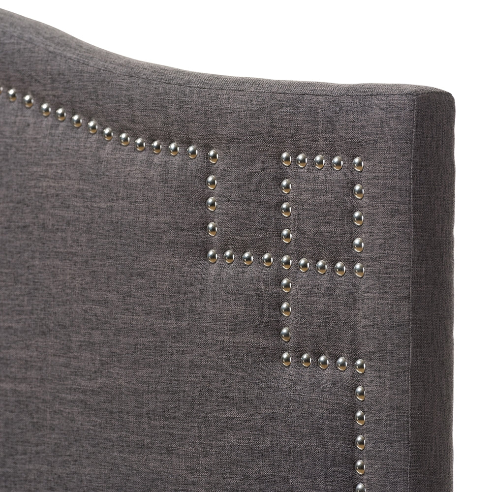 Skyline DecorAubrey Modern and Contemporary Dark Grey Fabric