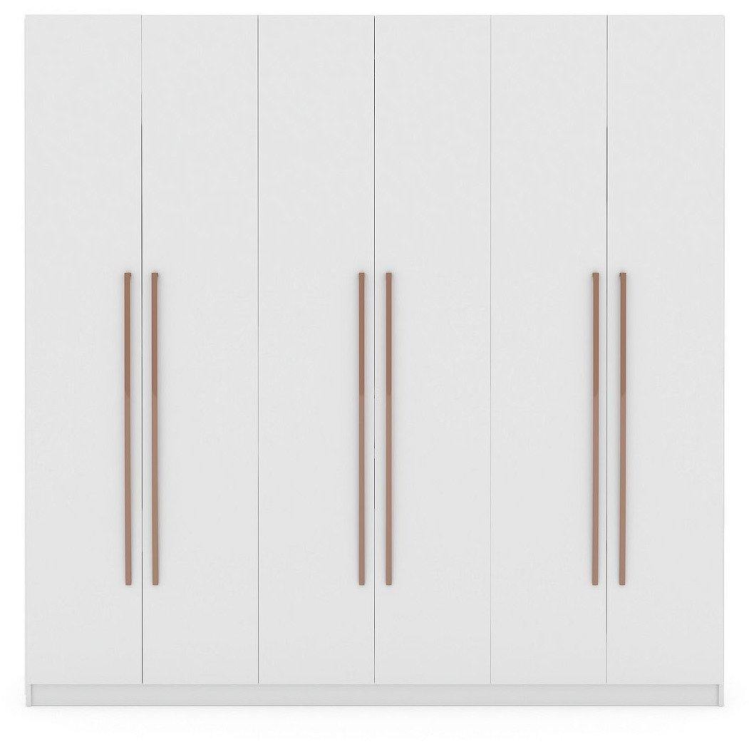 Skyline Modern Freestanding Wardrobe Armoire Closet in White