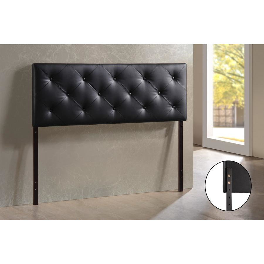 Skyline DecorBaltimore Modern and Contemporary Full Black Faux Leather