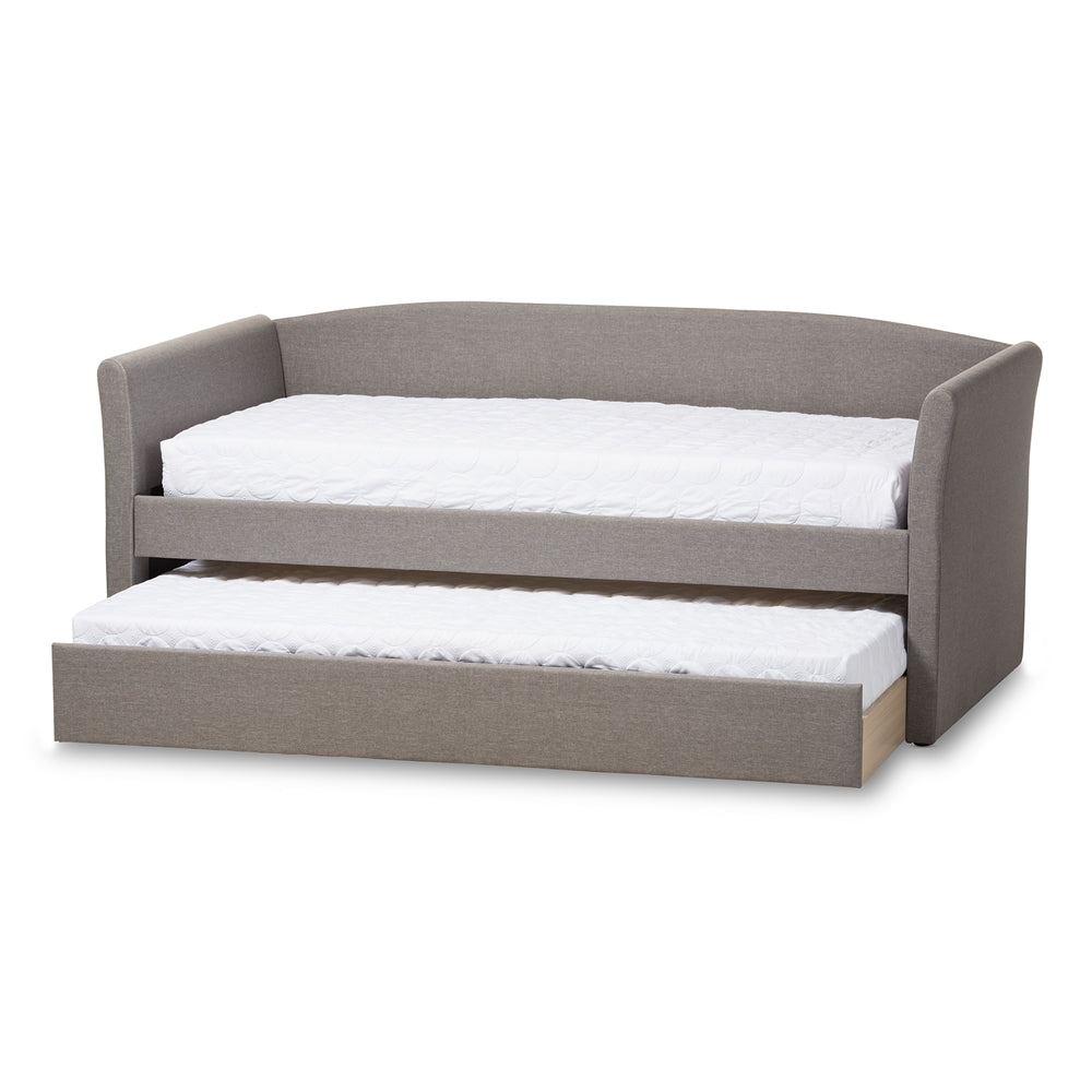 Skyline Decor-Camino Modern Grey Fabric Upholstered Daybed with Guest ...