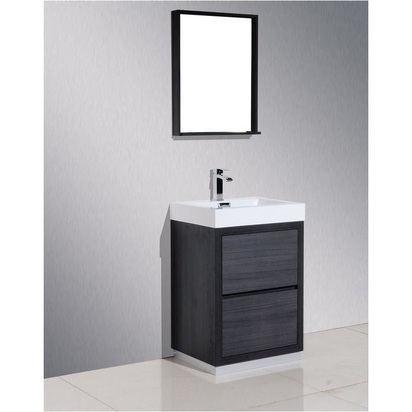 Bliss 24 Gray Oak Free Standing Modern Bathroom Vanity   FMB24 GO 3 1200x1200 