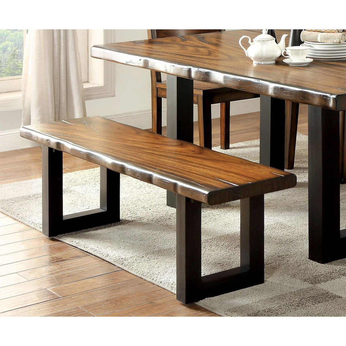 Transitional Bench Skyline Decor-Ava Transitional bench
